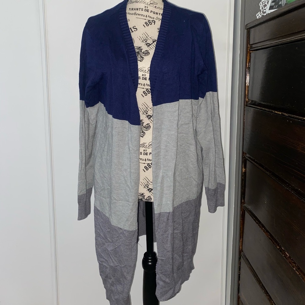 Blue & Gray Cardigan!